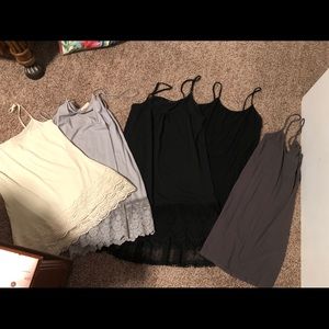 6 dress extenders/long tank tops